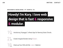 Tablet Screenshot of korywakefield.com